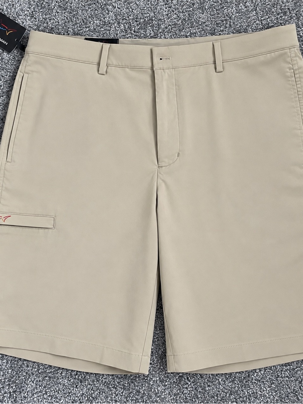 Greg Norman Collection Tan Performance golf shorts